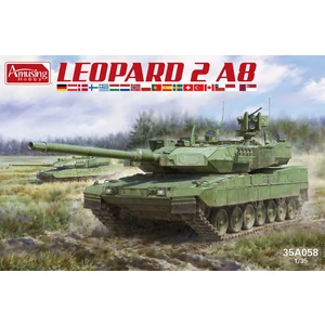 Современный немецкий танк Leopard 2A8 с металлическим стволом