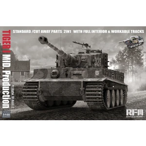 Pz.Kpfw. VI Ausf. E Tiger I MID. Production Standard/Cut Away Parts 2IN1 With Full Interior And Workable Tracks