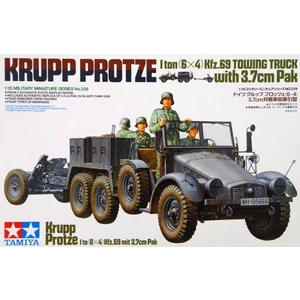 Немецкий военный грузовик Krupp Protze 1 ton (6x4) Kfz.69 TOWING TRUCK with 3.7cm Pak